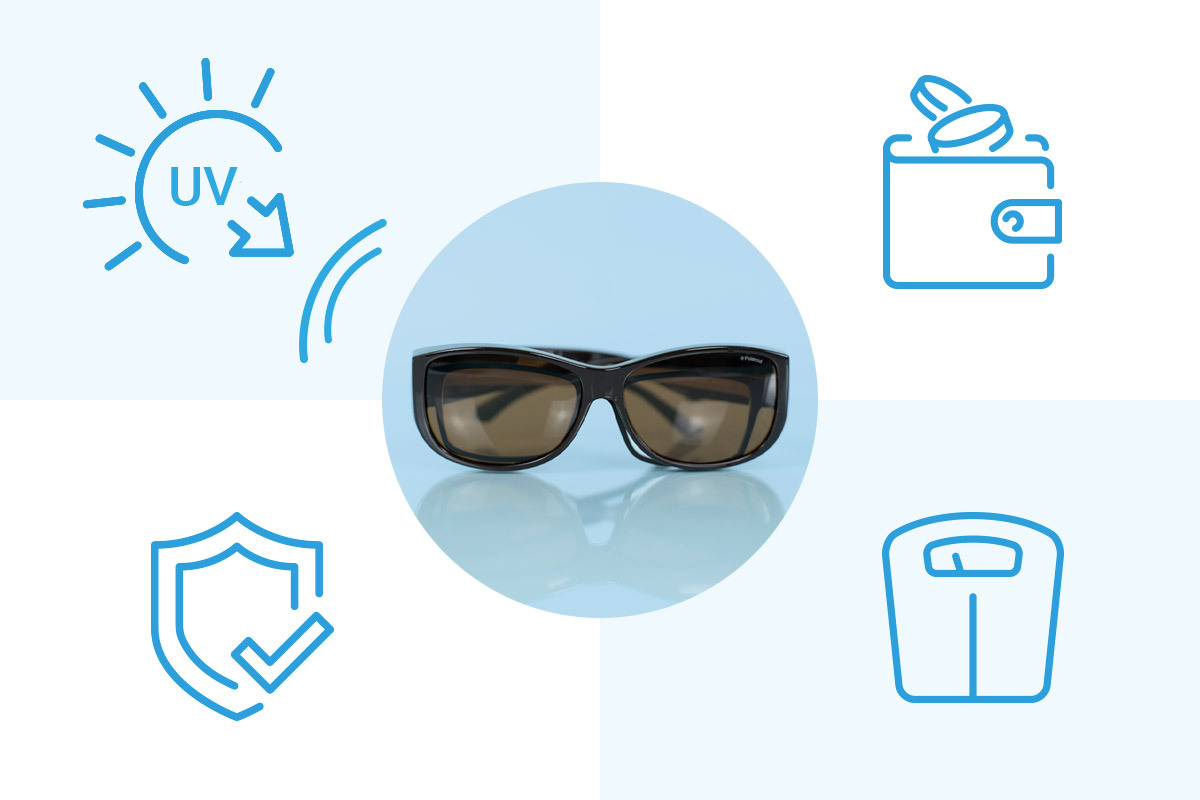 vantagens e desvantagens do ajuste sobre os óculos de sol