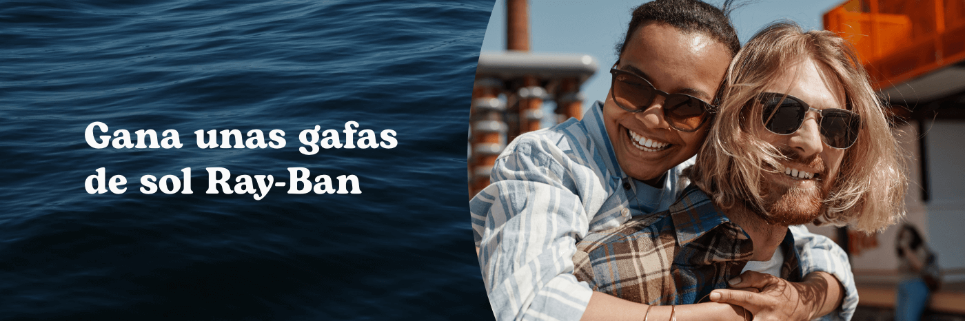 Ganhe óculos de sol Ray-Ban