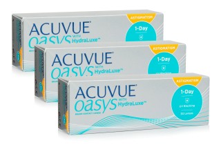 Acuvue Oasys 1-Day with HydraLuxe for Astigmatism (90 lentes)