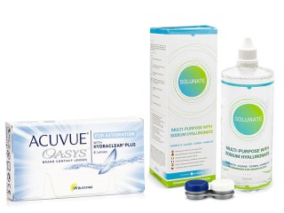 Acuvue Oasys for Astigmatism (6 lentes) + Solunate Multi-Purpose 400 ml com estojo