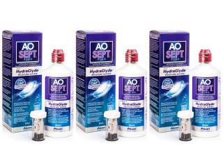 AOSEPT PLUS com Hydraglyde 3 x 360 ml com estojos