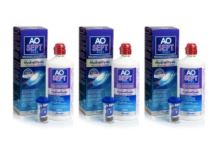 AOSEPT PLUS com Hydraglyde 3 x 360 ml com estojos