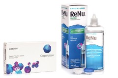 Biofinity (6 lentes) + ReNu MultiPlus 360 ml com estojo