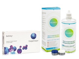 Biofinity 6 lentes + Solunate Multi-Purpose 400 ml