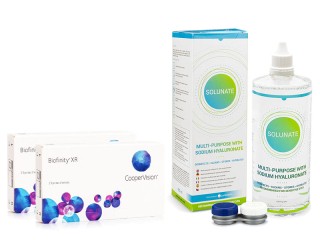 Biofinity XR CooperVision (6 lentes) + Solunate Multi-Purpose 400 ml com estojo
