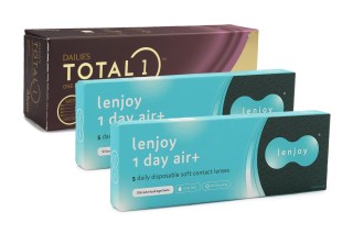 DAILIES Total 1 (30 lentes) + Lenjoy 1 Day Air+ 10 lentes grátis