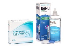PureVision 2 (6 lentes) + ReNu MultiPlus 360 ml com estojo