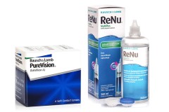 PureVision (6 lentes) + ReNu MultiPlus 360 ml com estojo