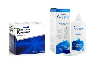 PureVision (6 lentes) + Vantio Multi-Purpose 360 ml com estojo