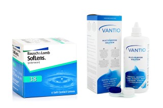 SofLens 38 (6 lentes) + Vantio Multi-Purpose 360 ml com estojo