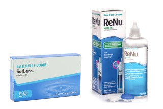 SofLens 59 (6 lentes) + ReNu MultiPlus 360 ml com estojo