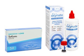SofLens 59 (6 lentes) + Oxynate Peroxide 380 ml com estojo