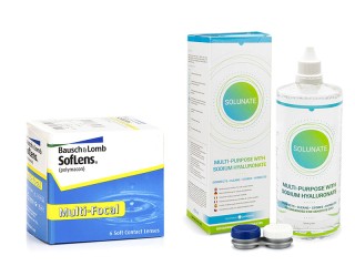 SofLens Multi-Focal (6 lentes) + Solunate Multi-Purpose 400 ml com estojo